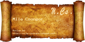 Mile Csongor névjegykártya