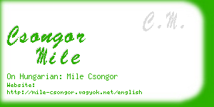 csongor mile business card